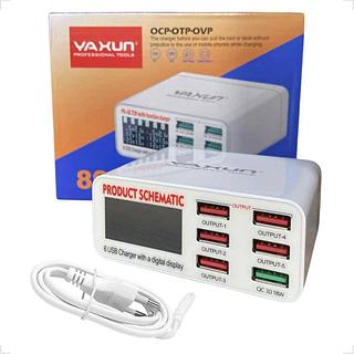 Carregador Múltiplo USB com Display Digital Yaxun YX-896